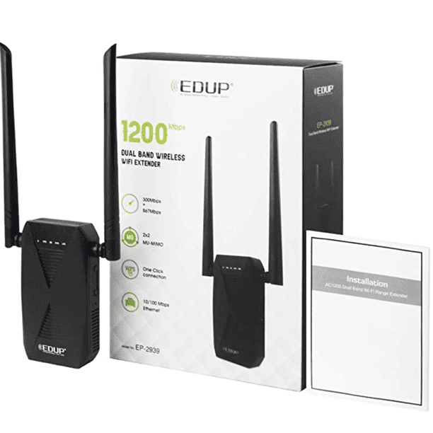 5G Wireless Wifi Repeater 1200Mbps, Wifi Booster Easy Connect 2.4G/5G EDUP  Long Range Wifi Extender and Signal Amplifier. - Walmart.com