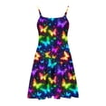 thumbnail image 5 of Nmnitkp Girl Dresses Boho Dress for Girls Floral Dress Tie Back Flutter Sleeves Casual Summer Dress Multicolor,140, 5 of 7