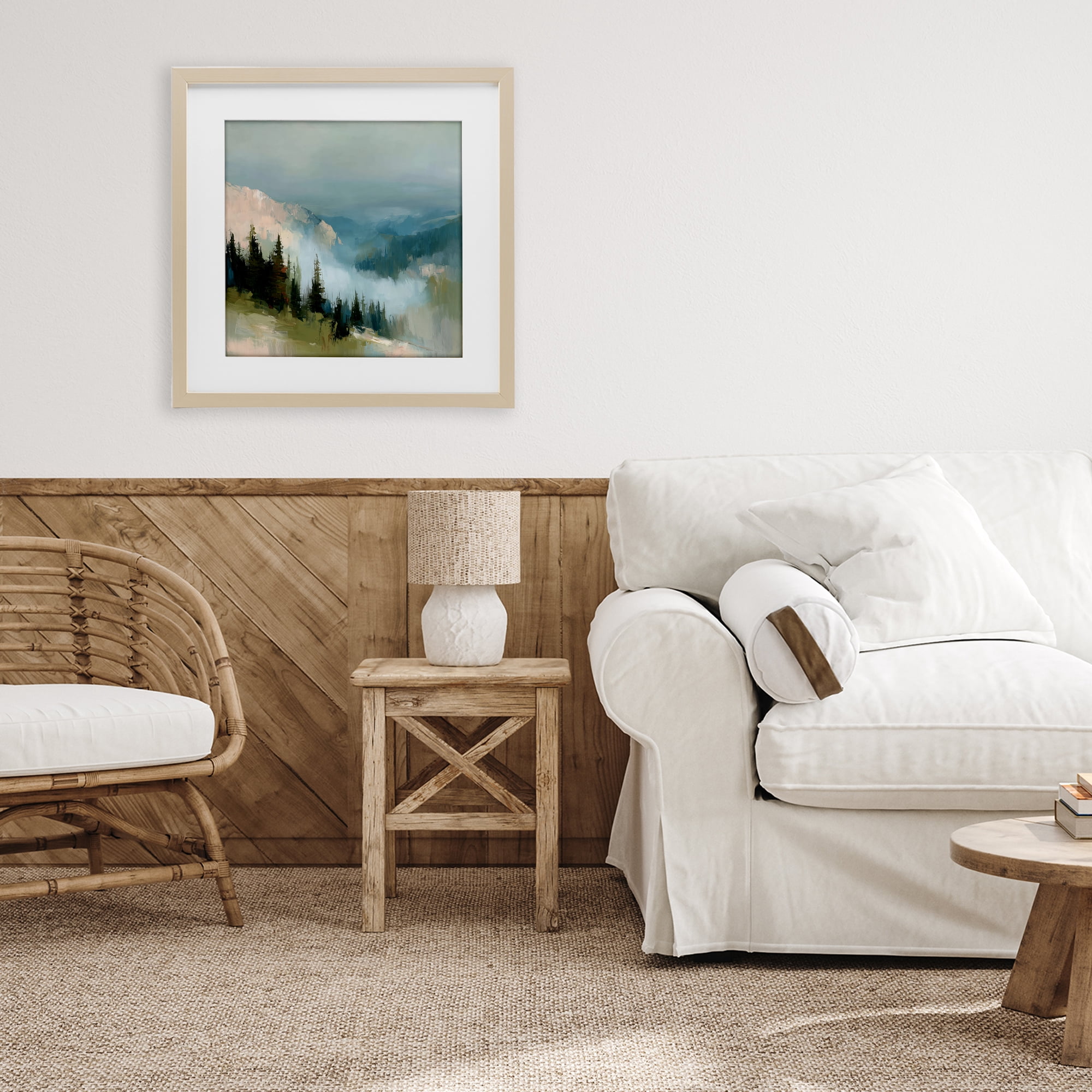 Stupell Industries Mountain Forest Impression Birch Framed Print Under Glass, design by Kim Curinga