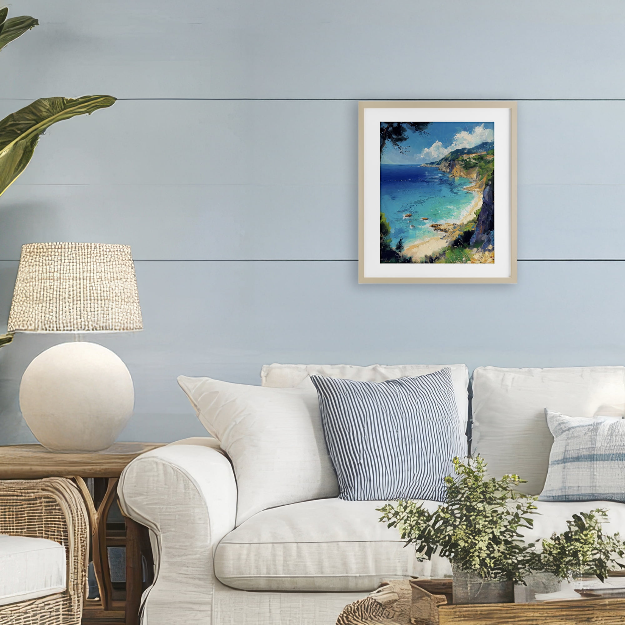 Stupell Industries View of Ocean Retreat Birch Framed Print Under Glass, design by Creative Studio
