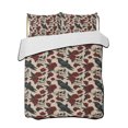 thumbnail image 2 of White Skull Halloween Full Size Down Alternative Comforter, Lightweight Comforter Quilt Bedding Set with Pillow Shams Red Roses Birds Vintage Skeleton All Seasons Bed Comforter Duvet Insert 78"x90", 2 of 7