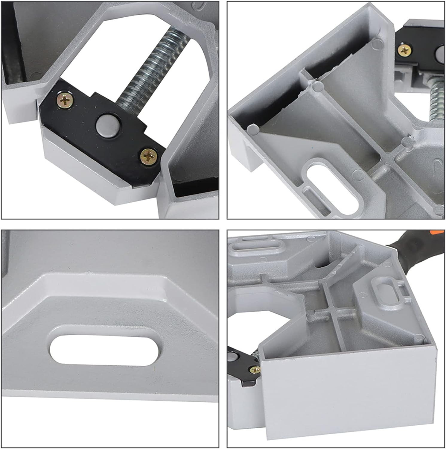 Handdo 90 Degree Right Angle Clamp with Adjustable Swing Jaw for Wood and Metal Clamping 4 Pieces