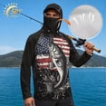 thumbnail image 3 of Bulopur Men's UPF 50+ Sun Protection Fishing Hoodie American Flag Fish Long Sleeve Shirt with Face Mask Quick Dry Lightweight UV Shirt for Hiking Running Surfing, 3 of 8