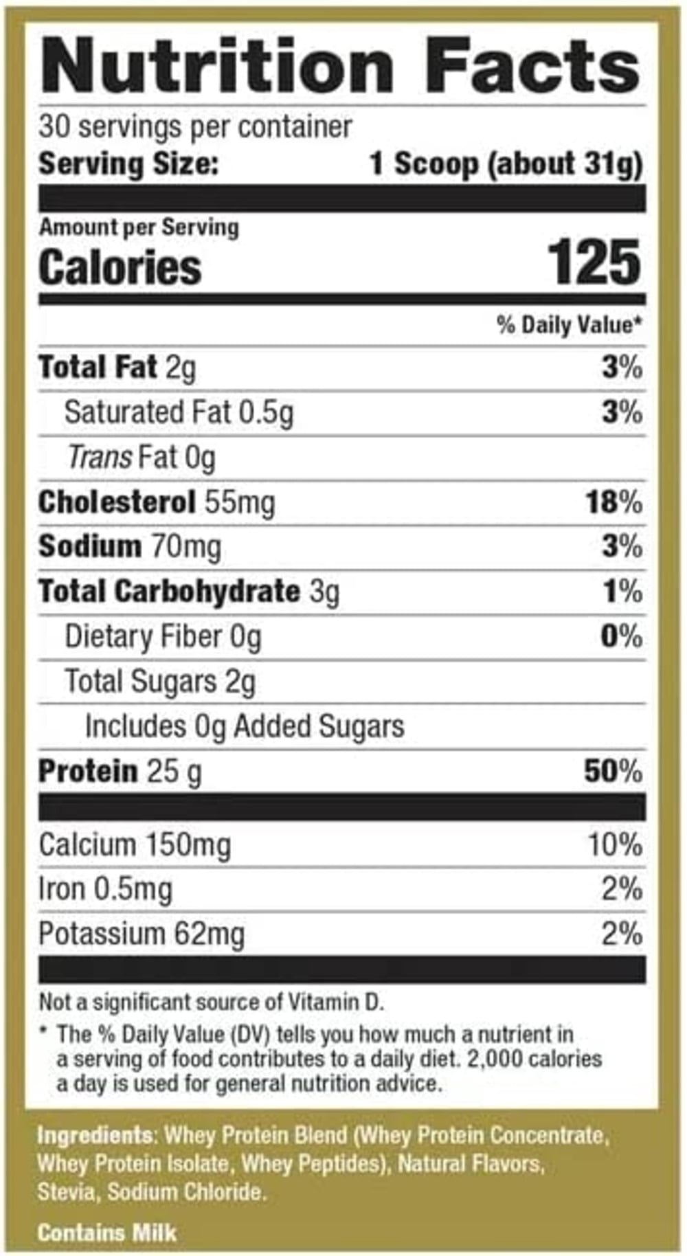 Ultimate Nutrition Clean Whey Vanilla Crème New , 25 g protein per sevings.