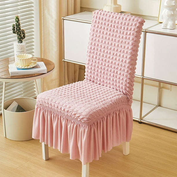 Funda de Silla Elástica de Poliéster Removible y Lavable – Protector de Asiento Completo Antideslizante para Sillas de Comedor, Cocina, Banquetes, Hoteles – Ajusta para Altura de Asiento de