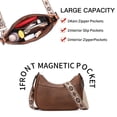 thumbnail image 5 of FALAN MULE Small Crossbody Bags for Women Leather Triple Zip Shoulder Handbag with Adjustable Shoulder Strap, 5 of 6