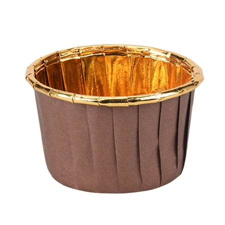 

50/100pcs Aluminum Foil Cupcake Paper Cupcake Liner Baking Cups Muffin Cupcake Paper Cups Coffee 50 PCS