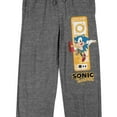 thumbnail image 2 of Sonic the Hedgehog Sonic in Action Men's Heather Gray Sleep Pants-Small, 2 of 4