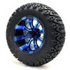 12" GTW Tempest SS Blue/Black Wheels | X-Trail Golf Cart Tires Combo (Set of 4)