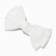 thumbnail image 2 of Claire's Large 80s Style Hair Bow Clip, Iconic Hair Accessory, Dazzling Oversized Bow for Women, Distinctive Hair Clip for a Chic Statement, 7-inches Wide (White), 2 of 3