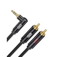 thumbnail image 1 of Cable EMK de 3,5 mm a 2 RCA de audio estéreo chapado en oro, 1 m, 1 of 7