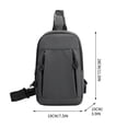 thumbnail image 6 of InsCrazy Mens Sling Bag, Large Capacity Chest Bag Casual Shoulder Bag Lightweight Crossbody Handbag for Travel Outdoor Activities, 6 of 6