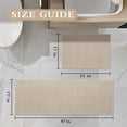 thumbnail image 6 of ChakmeOne Bathroom Rugs 2 Piece Thin Super Absorbent Non Slip Machine Washable Bath Mat with Rubber Backing for Shower Tub Floor,17"x24"+17"x47" Beige, 6 of 7