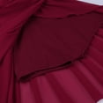 thumbnail image 5 of Jowowha Women's Lyrical Dance Costume Cut Out Asymmetric Chiffon Skirt Leotard Sleeveless Ballet Wine Red XL, 5 of 8