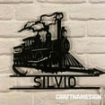 thumbnail image 2 of Craftnamesign Custom Train Locomotive Metal Wall Art LED Light, Train Driver Name Sign, Train Decor, 2 of 5