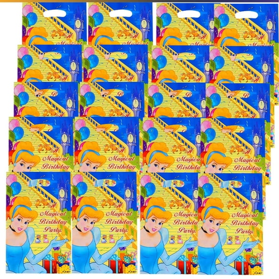 Cinderella Princess Goodie Bag Candy Treat Birthday Gift Bags Party Favors Handles Snack Supplies