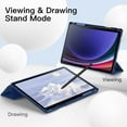 thumbnail image 6 of JETech Case for Samsung Galaxy Tab S9 Plus 12.4 Inch with S Pen Holder, Soft TPU Tri-Fold Stand Protective Tablet Cover, Support S Pen Charging, Auto Wake/Sleep (Navy), 6 of 6