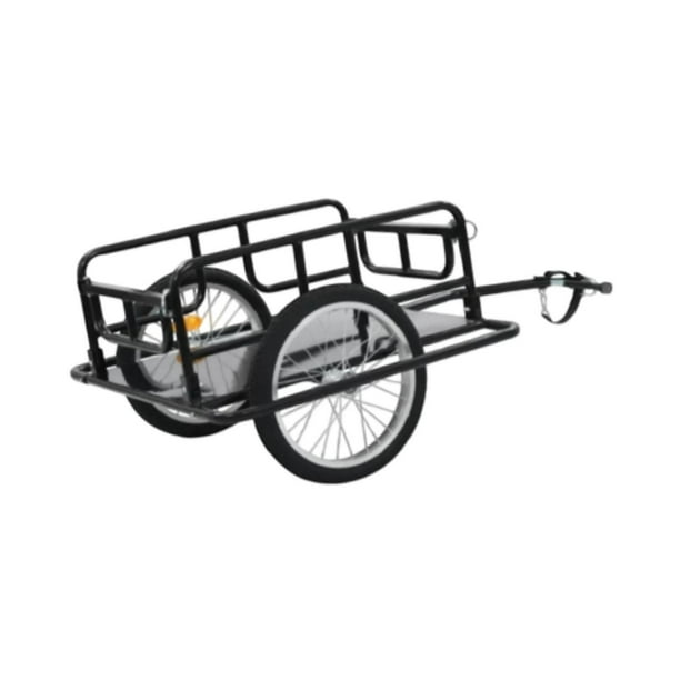Remolque de carga para bicicletas, ruedas de 15 pulgadas, instalación sencilla, placas de hierro y tubos de acero, portaequipajes para exteriores para