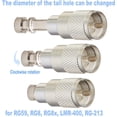 thumbnail image 2 of ProTrucker PTRG58-100 Roll UHF Coax PL-259 Connectors CB Radio Ham Antenna, 2 of 7