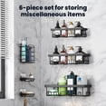 thumbnail image 7 of Torio Metal Wall Mount Adhesive Shower Caddy, Black, 6 Count, 7 of 7
