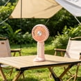thumbnail image 5 of Lenkho Mini Handheld Fan with Stand, 2-in-1 Portable & Desktop Fan, USB Rechargeable Personal Cooling Fan, Compact Small Fan for Home, Office, Outdoor & Travel, 5 of 8