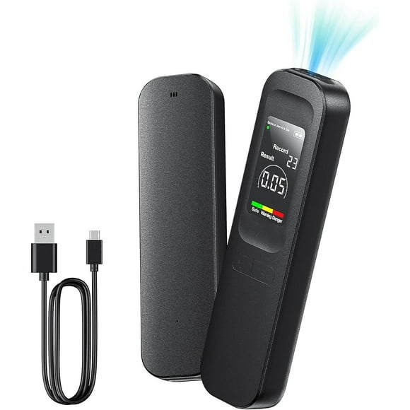 NICEGOU Non Contact Breathalyzer, Newly Upgraded Portable Breathalyzer Tester with 3 Color Screen Display Type C Alcohol Breathalyzer Test