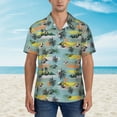 thumbnail image 5 of Uemuo Hawaiian Style Printed Regular Fit Short Sleeve Casual Hawaiian Shirt for Men,Aloha shirt,Tropical shirt,Floral print shirt,Vacation Beach shirt-X-Large, 5 of 9