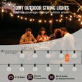 thumbnail image 4 of VEVOR LED Outdoor String Lights, 100FT, 2700K Dimmable Outside Patio Lights with 50 G40 Shatterproof Bulbs E12 Socket Base, Waterproof Hanging Lights for Porch Backyard Garden Balcony Party Decor, 4 of 9
