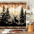 thumbnail image 3 of Rustic Hunting Deer Shower Curtain Set for Bathroom, Forest Woodland Cabin Bathroom Decorations, Farmhouse Country Lodge Bathroom Decor Polyester Fabric-72" x 72", 3 of 6