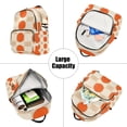 thumbnail image 5 of FORMRS Mini Backpack Purse for Women Quilted Travel Daypack Casual Shoulder Bag, Orange Geometric Circles, 5 of 7