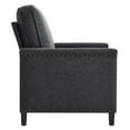 thumbnail image 3 of Modway Ashton Upholstered Fabric Armchair in Charcoal, 3 of 8