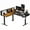 Black, variant on 62.9" Electric L Shaped Standing Desk ,Adjustable Height Corner Desk with Monitor Shelf, Sit Stand Table for Home Office Computer Workstations,Splice Board,Rustic Brown