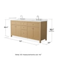 thumbnail image 3 of Wyndham Collection Wcf9292-72D-Qtz-Us3mxx Pendry 72" Free Standing Double Basin Vanity Set, 3 of 7