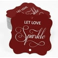 thumbnail image 2 of Inkdotpot Real Silver Foil Let Love Sparkle Wedding Tags Favor Bracket Shape Hang Pack Of 50 Paper Tags, 2 of 7