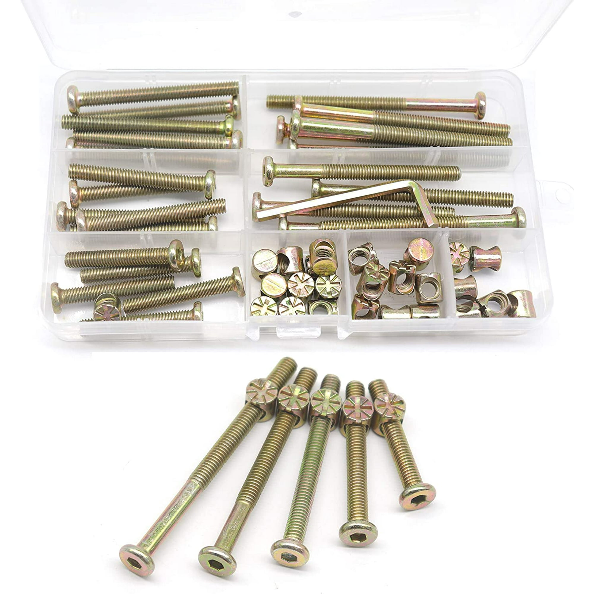 XINQIHANG Baby Bed Crib Screws Hardware Replacement Kit, 25-Set