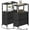 Charcoal Grey, variant on Small Narrow LED End Table with Charging Station, Side Table Outlets, Nightstand with 2 Cloth Drawers, Set of 2, Couch Table, for Living Room, Bedroom, Bedside, Brown TB01BB056