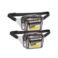 thumbnail image 3 of Gustave 2Pcs Clear Fanny Pack Stadium Approved Waterproof Waist Bag for Women Men Fashion Adjustable Transparent Belt Bags for Travel, Sporting Event, Concert, 3 of 10