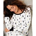 thumbnail image 3 of FAMILY PJs Sets White Metallic Printed Long Sleeve Scoop Neck T-Shirt Lounge Sleepwear  Size XL, 3 of 3