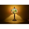thumbnail image 4 of Tiffany Style Lamp Table Desk Lamp Rose Bedroom Bronze Stained-Glass 14.5'' Height Multi-Color, 4 of 4