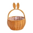 thumbnail image 2 of QualitChoice Easter Rabbit Bucket Hand Crafted Tightly Woven Plastic 18x28cm, 2 of 6