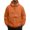 Orange, variant on Mens Wind Shell Jacket Slim Short Half Zip Hooded Drawstring Outer Coat, Large Front Cargo Pocket Letter Print for Coastal Trails Picnic Visits Green XXL