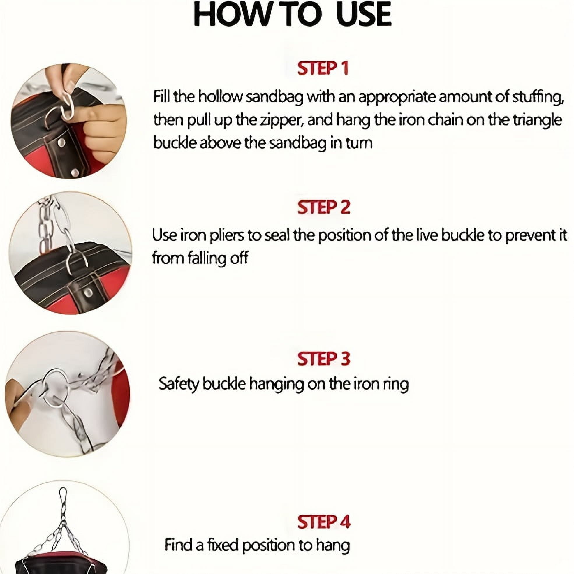 Heavy Punching Bag for Adults Youths Kids - Indoor/Garden Boxing Bag Unfilled Boxing Bag Set with Punching Gloves, Wraps, Chain, Ceiling Hook - Best Birthday Gift for Sports Fans