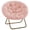 Pink, variant on Comfy Saucer Chair, Folding Cozy Faux Fur Accent Seat with Thick Padded and Metal Frame, Single Leisure Chair for Living Room Bedroom, Gray