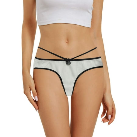 

Briefs For Women Knickers Womens Underwear Cotton Sexy Mid Low Waist Girls Briefs Grey M 3pcs