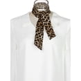 thumbnail image 2 of INSPIRE CHIC Skinny Scarf Womens Thin Long Neckscarf Fashion Leopard Print Hairband Waistband Bag Handle Accessory Coffee 88x5cm/35x2", 2 of 6