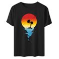 thumbnail image 4 of IROINNID Women Fashion Basic Graphic Print Round-Neck Short Sleeve T-Shirt Printing Loose Blouse Tops On Sale, 4 of 4