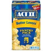 Act II Butter Lovers Microwave Popcorn, 2.75 oz, 18 Count