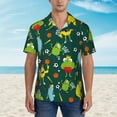 thumbnail image 2 of Xecao Sport Monster print Hawaiian shirt - a stylish short-sleeve button-down for men, perfect for casual beach and tropical outings., 2 of 9