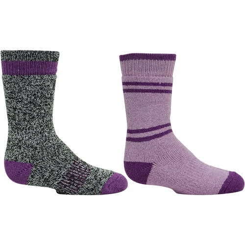 KODIAK Girls' Thermal Heat Crew Socks 2 Pack