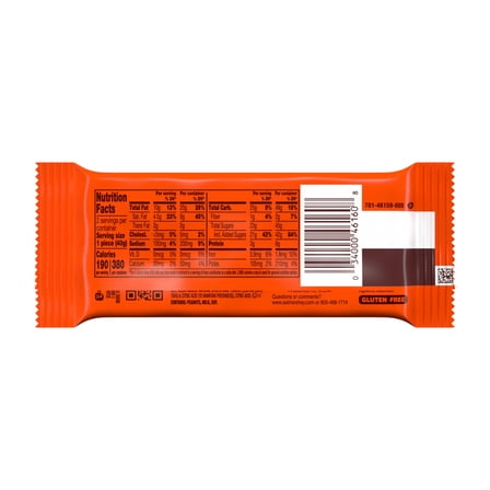 REESES MILK CHOCOLATE PEANUT BUTTER CUPS WITH A MARSHMALLOW FLAVORED LAYER BIG CUP KING SIZE BAR